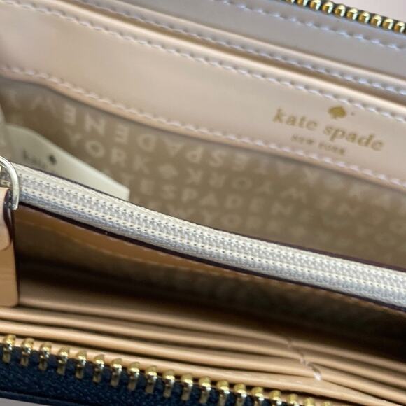 KATE SPADE Rialto Place Neda Black Croc Embossed Leather Zip Wallet/Clutch EUC - Picture 13 of 13